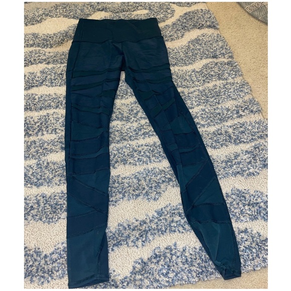 Lululemon Wunder Under Teal Mesh Front Leggings ✨✨ - Picture 1 of 6
